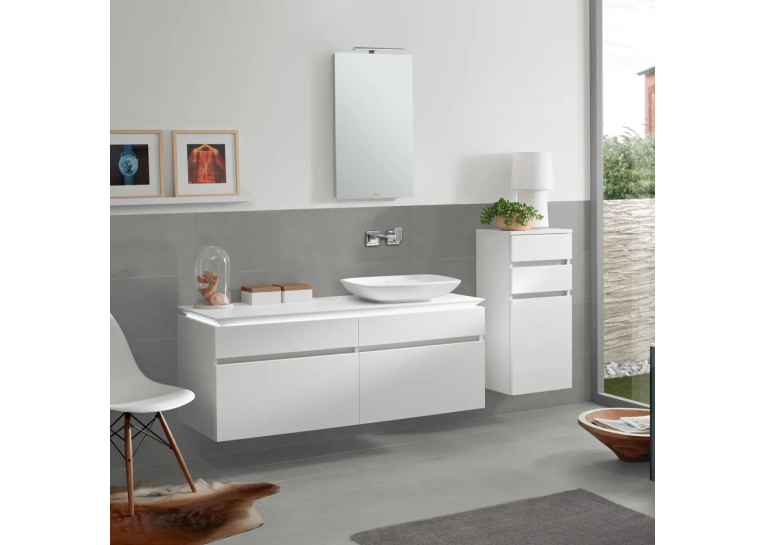 Умивальник на стільницю VILLEROY & BOCH LOOP & FRIENDS 58х38 см в комплекті з донним клапаном та підставкою (51540001) (Сантехнічний недолив)