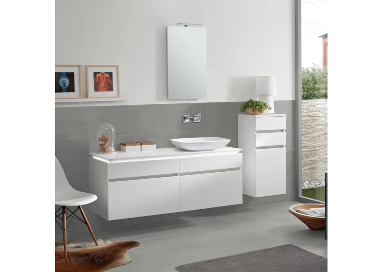 Умивальник на стільницю VILLEROY & BOCH LOOP & FRIENDS 58х38 см в комплекті з донним клапаном та підставкою (51540001) (Сантехнічний недолив)
