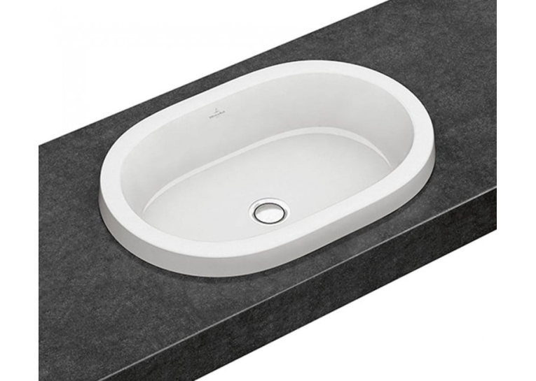 Умивальник овальний врізний в стільницю VILLEROY & BOCH ARCHITECTURA 61.5х41.5 см (41666001) (Сантехнічний недолив)
