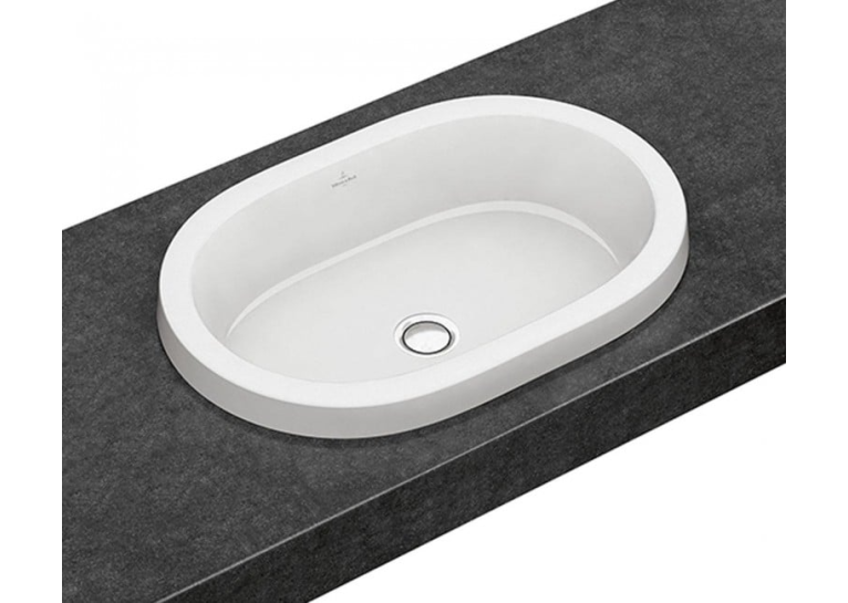 Умывальник овальный врезной в столешницу VILLEROY & BOCH ARCHITECTURA 61.5х41.5 см (41666001) (Сантехнический недолив)