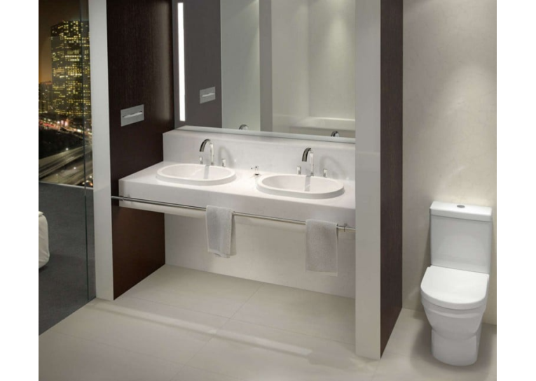 Умивальник овальний врізний в стільницю VILLEROY & BOCH ARCHITECTURA 61.5х41.5 см (41666001) (Сантехнічний недолив)