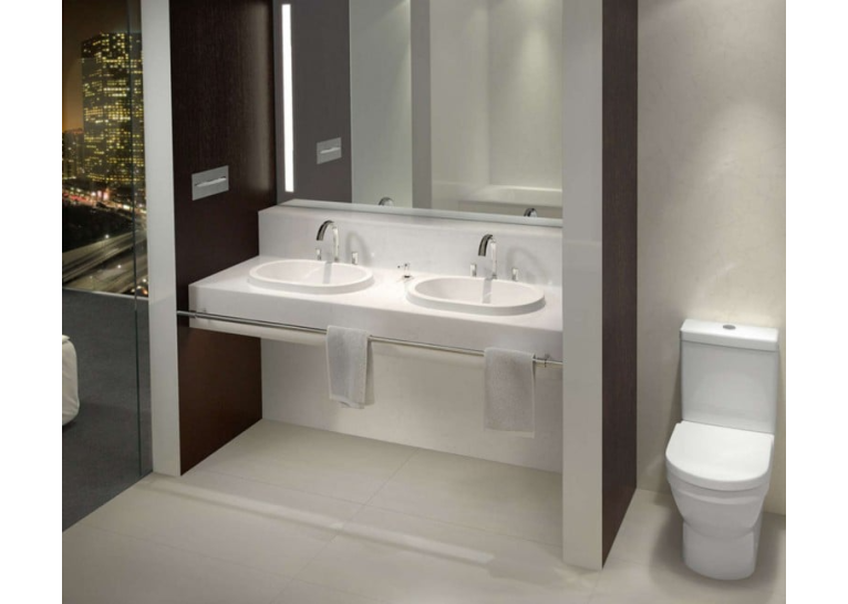Умывальник овальный врезной в столешницу VILLEROY & BOCH ARCHITECTURA 61.5х41.5 см (41666001) (Сантехнический недолив)