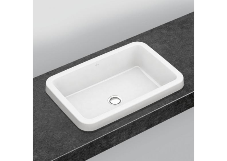 Умивальник врізний в стільницю прямокутний VILLEROY & BOCH ARCHITECTURA 61.5х41.5 см (41676001) (Пошкоджені борти)