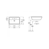 Умивальник врізний в стільницю прямокутний VILLEROY & BOCH LOOP & FRIENDS 67,5х45 см 51456001 (Сантехнічний недолив)