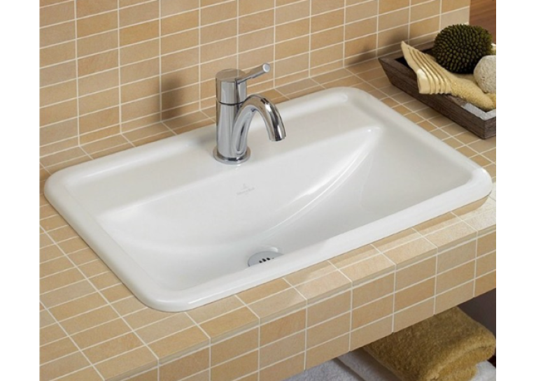 Умивальник врізний в стільницю прямокутний VILLEROY & BOCH LOOP & FRIENDS 67,5х45 см 51456001 (Сантехнічний недолив)
