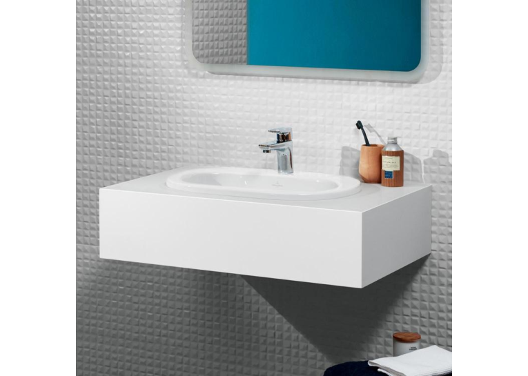 Умывальник овальный врезной в столешницу VILLEROY & BOCH O.NOVO 56х40 см (41615601) UM (Сентехнический недолив)