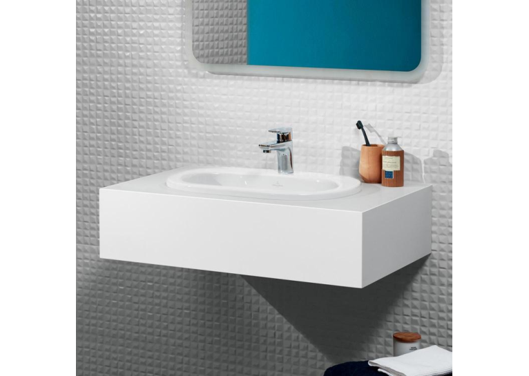 Умывальник овальный врезной в столешницу VILLEROY & BOCH O.NOVO 56х40 см (41615601) UM (Сентехнический недолив)