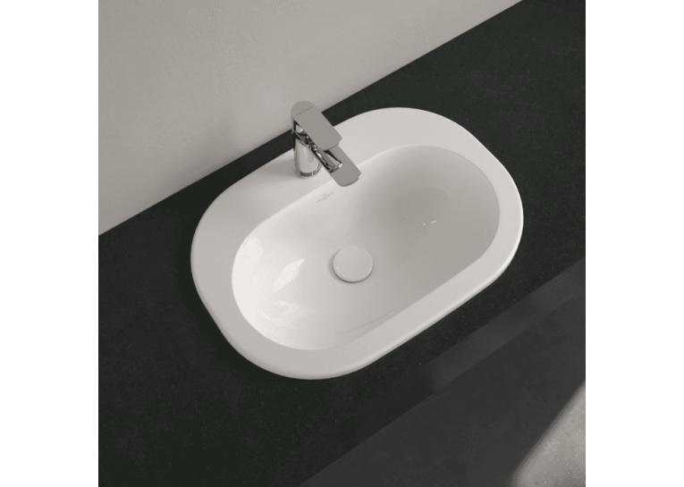 Умывальник овальный врезной в столешницу VILLEROY & BOCH O.NOVO 56х40 см (41615601) UM (Сентехнический недолив)