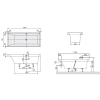 Ванна кварилова прямокутна VILLEROY&BOCH SQUARO 170*75см, в комплекті з ніжками, UBQ170SQR2V-01