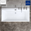 Ванна VILLEROY&BOCH SQUARO EDGE 12 190x90см (ніжки+комплект злив/перелив+каркас+передня панель) UBQ190SQE2DV-01 (виставковий зразок)
