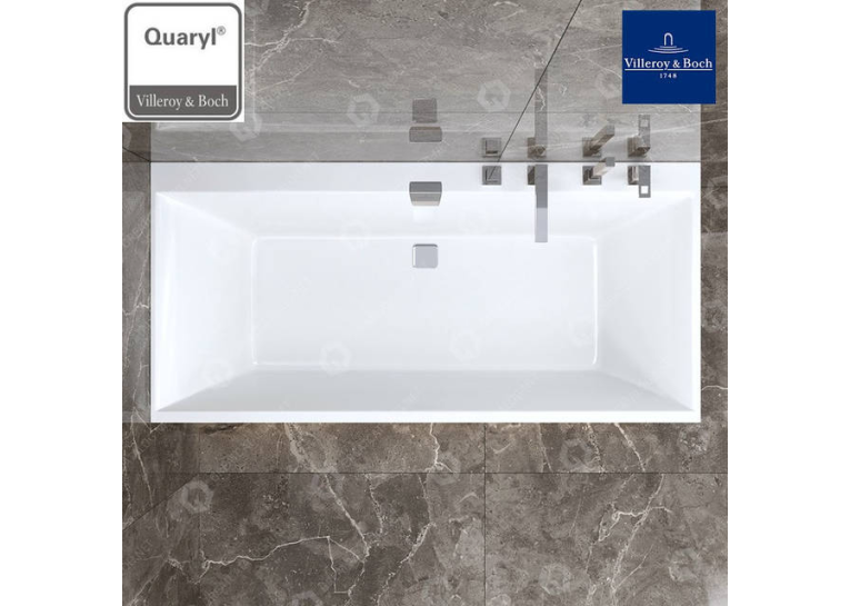 Ванна VILLEROY&BOCH SQUARO EDGE 12 190x90см (ніжки+комплект злив/перелив+каркас+передня панель) UBQ190SQE2DV-01 (виставковий зразок)