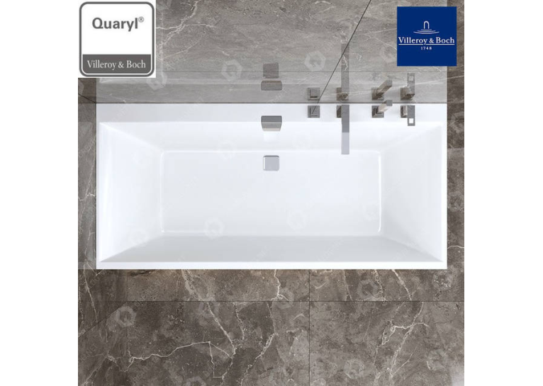 Ванна VILLEROY&BOCH SQUARO EDGE 12 190x90см (ніжки+комплект злив/перелив) UBQ190SQE2DV-01