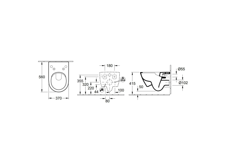  Підвісний унітаз-біде Villeroy & Boch Subway 2.0 ViClean V02EL401 + 5614R5R1