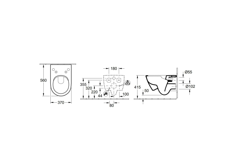 Подвесной унитаз-биде Villeroy & Boch Subway 2.0 ViClean V02EL401 + 5614R5R1