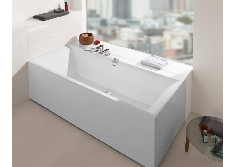 Ванна кварилова прямокутна VILLEROY&BOCH SQUARO EDGE 12 180*80см з ножками та зливом-переливом UBQ180SQE2DV-01 (Знижена в ціні позиція)