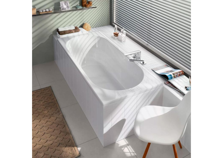 Ванная квариловая прямоугольная VILLEROY & BOCH Oberon 180x80см UBQ180OBE2V-01 + ножки U99740000
