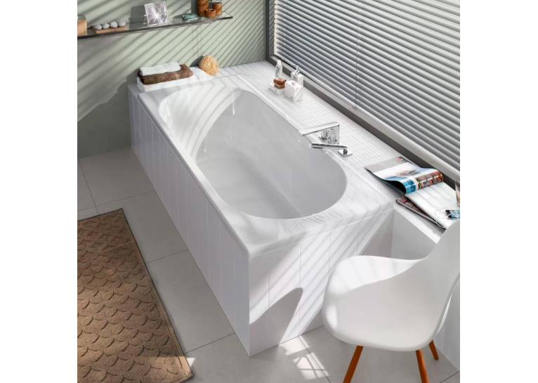 Ванная квариловая прямоугольная VILLEROY & BOCH Oberon 180x80см UBQ180OBE2V-01 + ножки U99740000