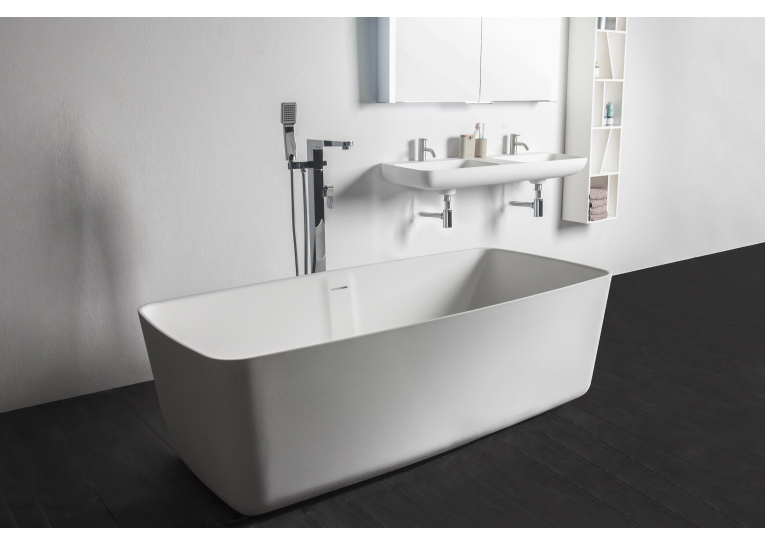  Ванна VOLLE окрема кам'яна Solid surface 1680*800*530 мм, 12-40-034