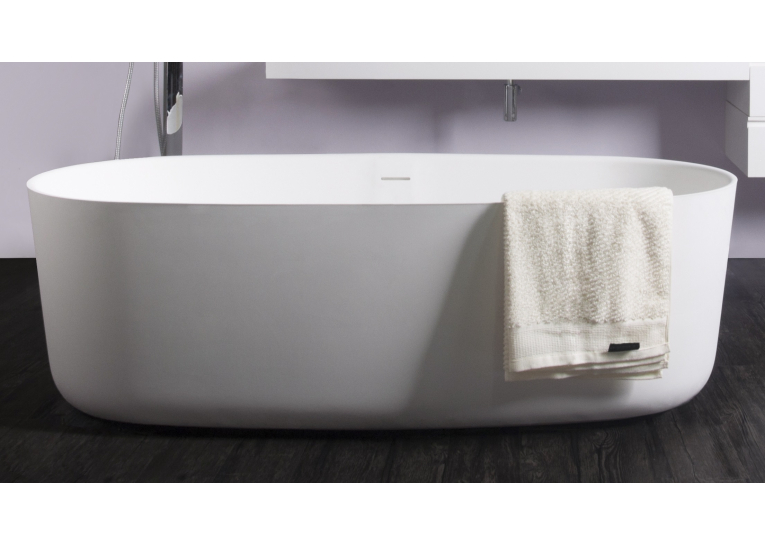  Ванна VOLLE окрема кам'яна Solid surface 1680*800*530 мм, 12-40-036