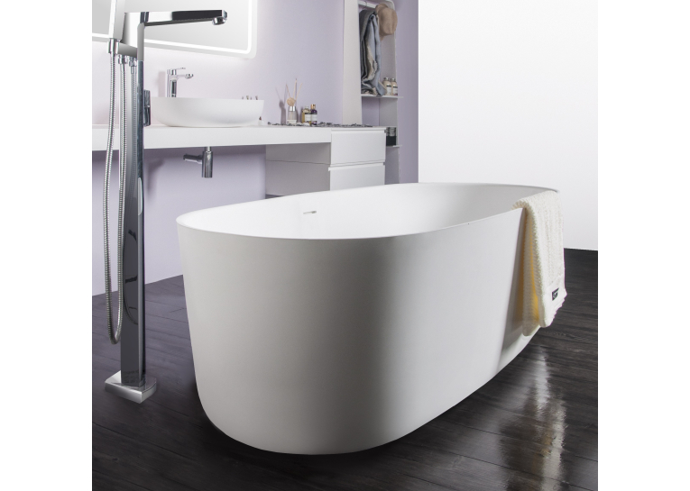 Ванна VOLLE окрема кам'яна Solid surface 1680*800*530 мм, 12-40-036