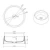  Раковина накладна VOLLE Solid surface, 13-40-468