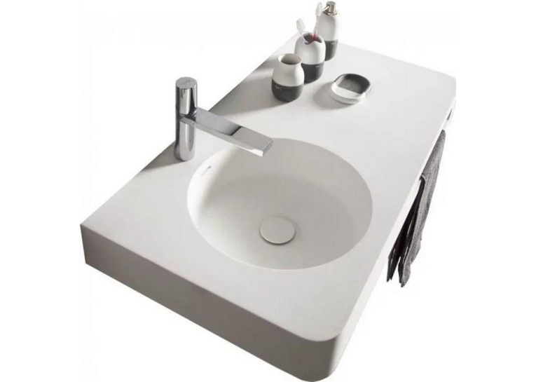  Раковина стільниця з рушником утримувачем VOLLE Solid surface, 13-40-742