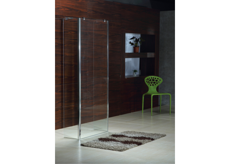 Стінка для душу VOLLE WALK-IN 400*1900 мм прозора безпечне скло, 18-07-40