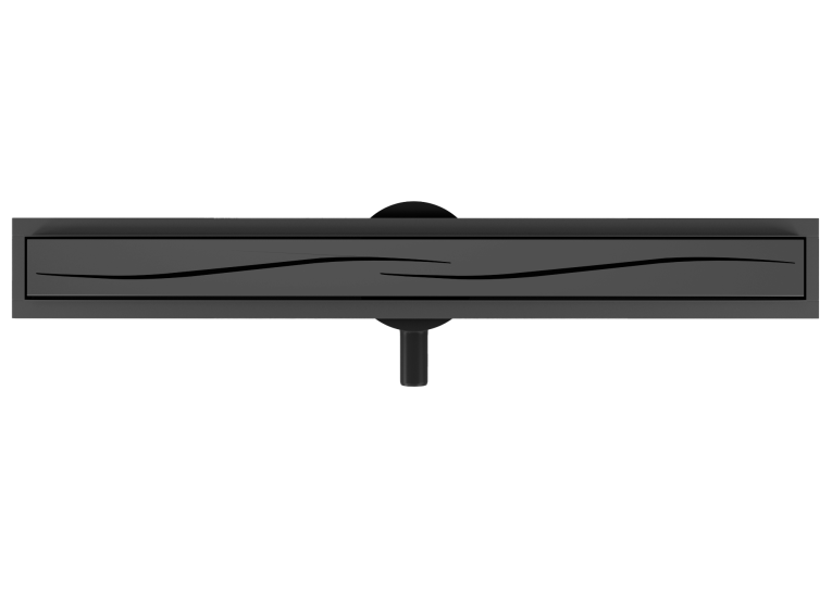 Лінійний трап Volle MASTER LINEA Onda 600мм, комбінований затвор, поворотний сифон, патрубок Ø40/50, з перфорованою решіткою, de la noche 9046.210104
