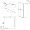 Душова кабіна Volle CRUZE,  90x90x200, без піддону, скло прозоре COME IN, 1047.124701