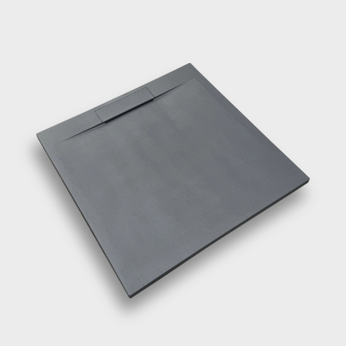 Піддон Weston ES-H 100x100 см, штучний камінь, графіт, з сифоном і решіткою (64281)