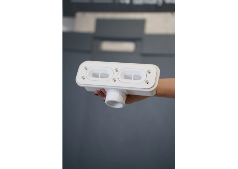 Піддон Weston ES-H 80x120 см, штучний камінь, холодний білий (Cold White), з сифоном і решіткою (68497)