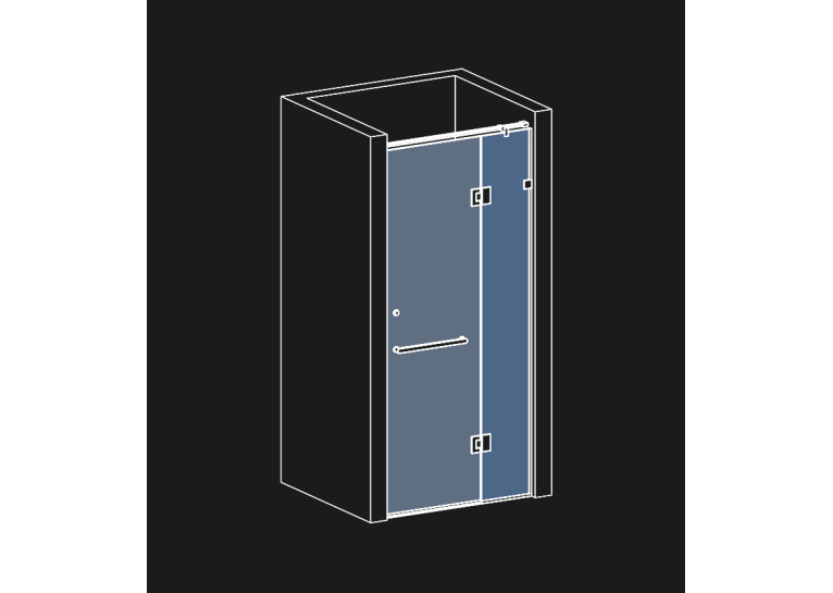 Душові двері Weston WD 3 Розпашні Хром 200x100 см