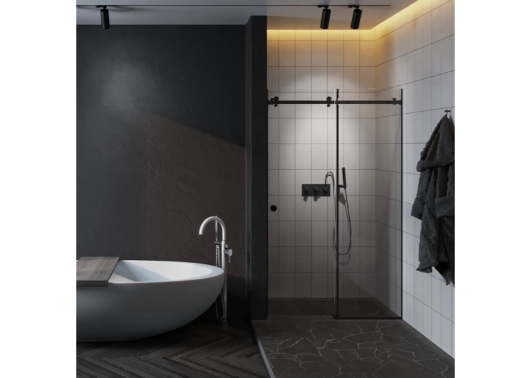 Душові двері Weston WDS 6 розсувні Чорний 200x140 см