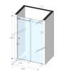 Душові двері Weston WDS 6 розсувні Чорний 200x140 см