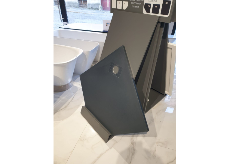 Душовий піддон п'ятикутний Weston WT5 90x90x3.4 чорний WPD-P-90x90-B