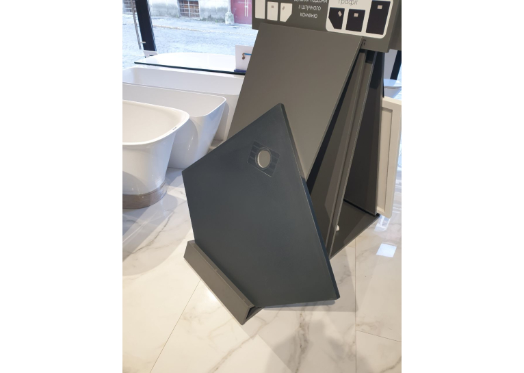 Душовий піддон п'ятикутний Weston WT5 90x90x3.4 чорний WPD-P-90x90-B