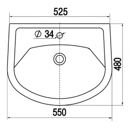 Меблева раковина Keramin СТИЛЬ 55 A0040574
