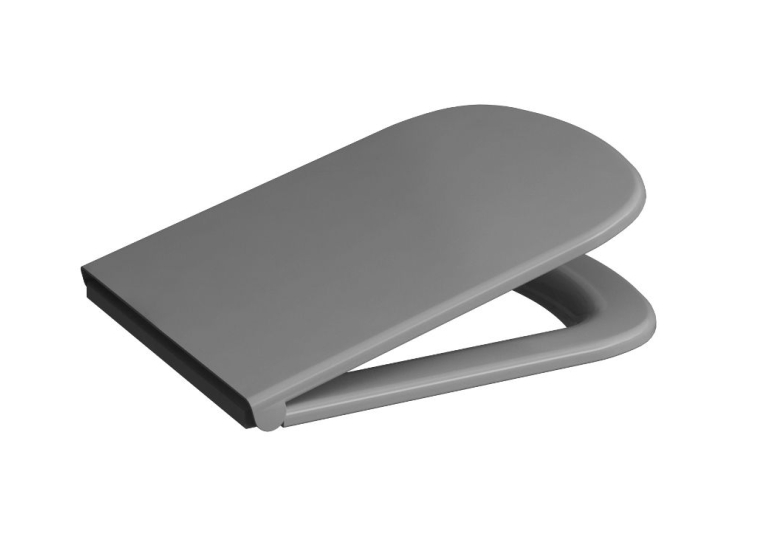  Сидіння для унітазу Cersanit COLOUR антибактеріальне Duroplast, soft-close, сіре K98-0093