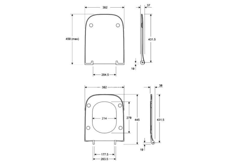Сидіння для унітазу KOLO MODO SOFT-CLOSE, L30115000