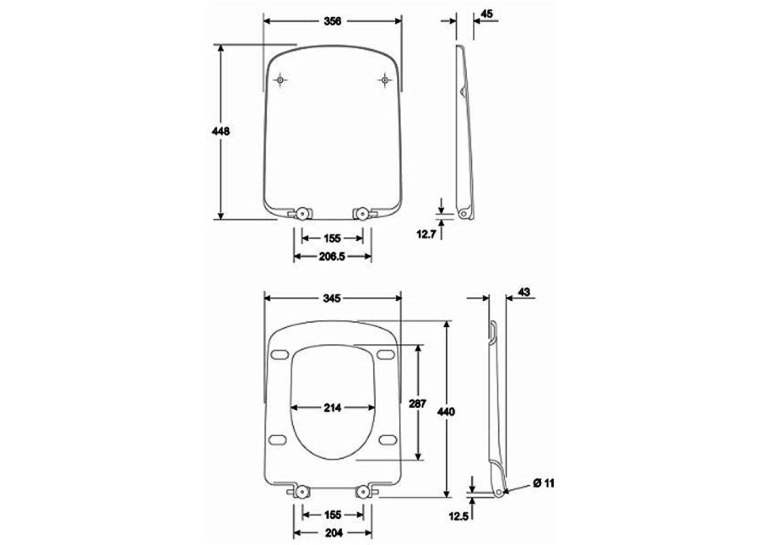 Сидіння для унітазу Kolo NOVA PRO, Duroplast, soft-close, прямокутна