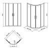  Душова кабіна Cersanit ARTECO 90x90 (S157-002)