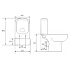  Унітаз-компакт Cersanit Colour Clean On 011, 3/5 Л, + СИДІННЯ DUROPLAST, SOFT-CLOSE БІЛЕ K103-028