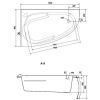  Ванна Cersanit JOANNA NEW 150 X 95 асиметрична права S301-168