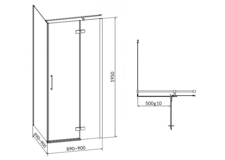  Душова кабіна Cersanit JOTA 90x90 (EZZS1001055980) Правостороння