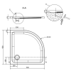  Піддон акриловий Cersanit TAKO SLIM 90x90 (S204-002)