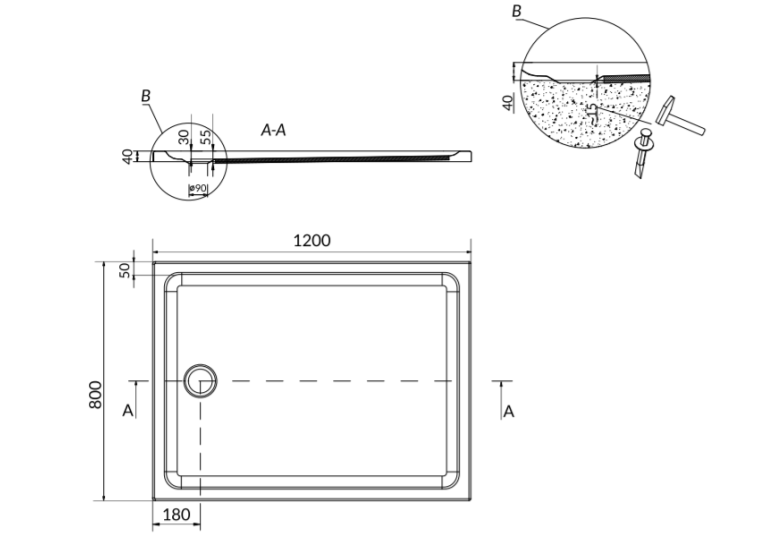  Піддон акриловий Cersanit TAKO 120x90 (S204-020)