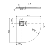 Поддон акриловый Cersanit TAKO SLIM 90x90 + сифон Virt (S601-120)