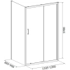 Душова кабіна прямокутна CERSANIT BRASCO 120х90х190 S168-016 з розсувними дверми чорна