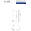 Полукраглая душевая кабина Cersanit BRASCO 90x90x190 черный + поддон 90x90x16 + панель (S168-003+S204-003)