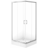 Душевая кабина Cersanit BRASCO 90x90x190 квадратная, хром, прозрачный витраж + піддон 90x90x16 +панель (S168-006+S204-012)